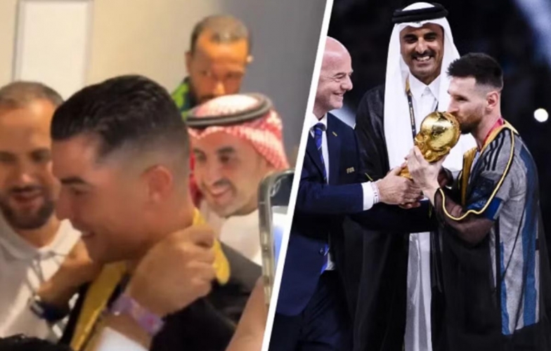 Ronaldo nhận quà đặc biệt mà Messi từng sở hữu