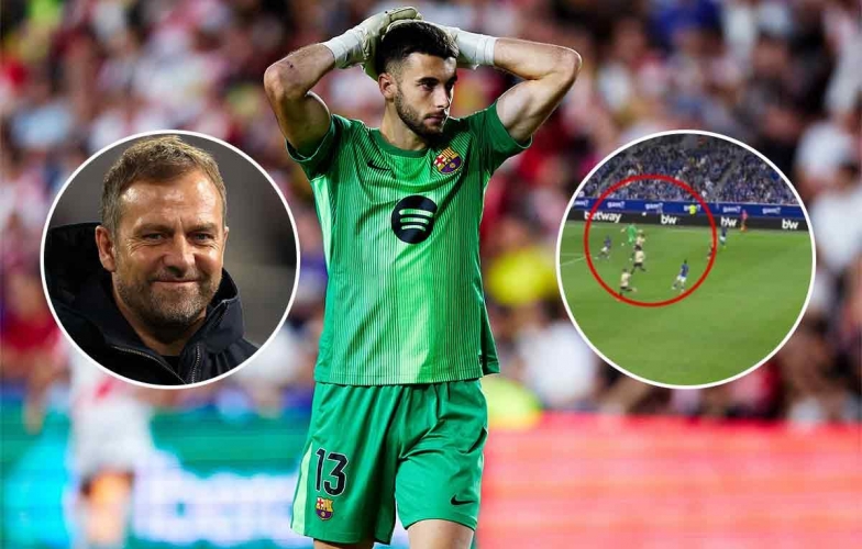 HLV Flick phản ứng tài tình sai lầm của thủ môn Barca