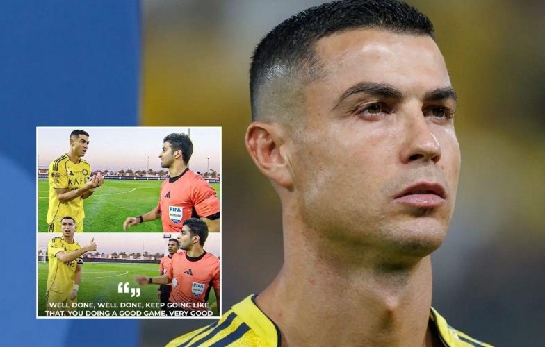 Không chỉ ghi bàn, Ronaldo phản ứng lạ gây chú ý với trọng tài