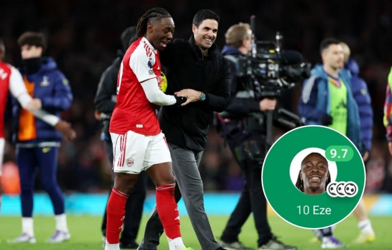 Arteta tiết lộ bước ngoặt giúp Eze lập hat-trick trước Spurs