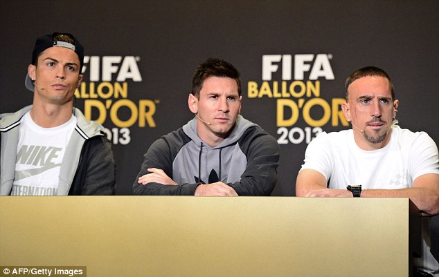 Ribery vẫn cay cú vì hụt Quả bóng vàng 2013 vào tay Ronaldo