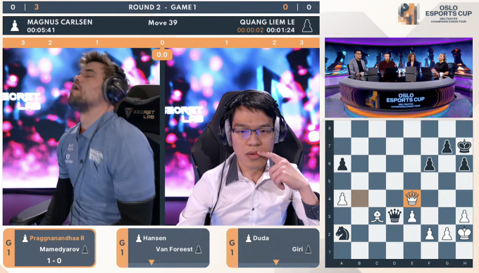 Chấn động: Lê Quang Liêm lần đầu đánh bại 'vua cờ' Carlsen