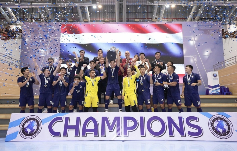 Thắng 3-2 đội Tây Á, Thái Lan lên ngôi vô địch trên sân nhà