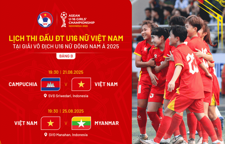 Lịch thi đấu của U16 nữ Việt Nam tại U16 Đông Nam Á