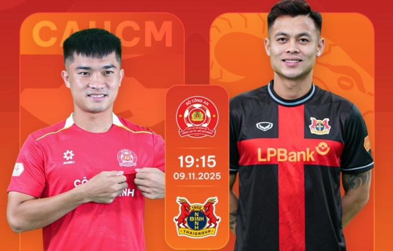 Trực tiếp Công an TP HCM vs Ninh Bình, 19h15 hôm nay 9/11