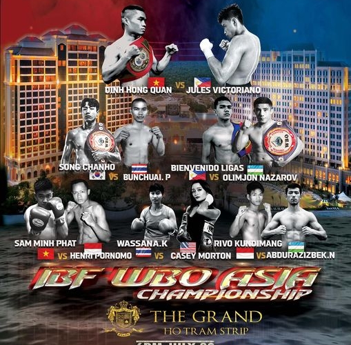 Sự kiện tranh đai IBF và WBO ASIA Championship trở lại cuối tháng 7