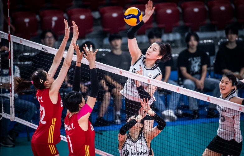 Để thua Trung Quốc, tuyển nữ Hàn Quốc 'trắng tay' hoàn toàn tại VNL 2022