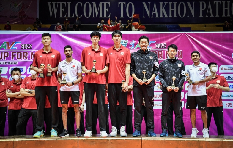 Bảng xếp hạng chung cuộc và đội hình tiêu biểu của AVC Cup 2022
