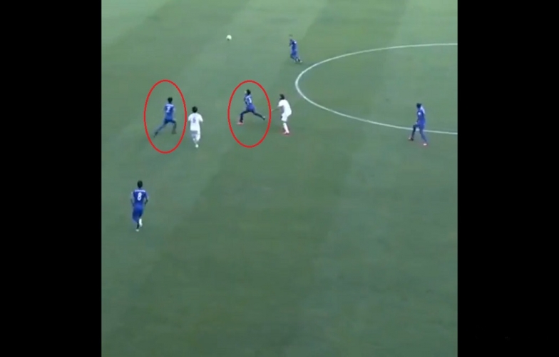 VIDEO: Học đòi Ronaldo, cầu thủ TQ vô lê khiến đồng đội 'vỡ mặt'