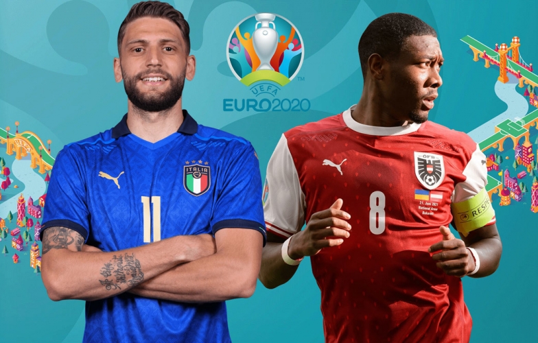 Xác suất Italia thắng Áo tại vòng 1/8 EURO 2021 là chưa đầy 60%