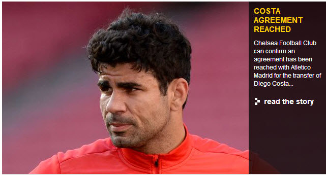 Chuyển nhượng 2/7: Diego Costa CHÍNH THỨC về Chelsea