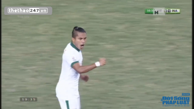 VIDEO: Phút 33 - Zamrun gỡ hòa cho Indonesia (Việt Nam 1-1 Indonesia)
