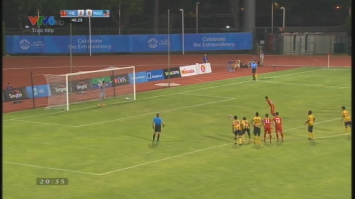 Video SEA Games 28: Huy Toàn nâng tỷ số lên 3-0 cho U23 Việt Nam