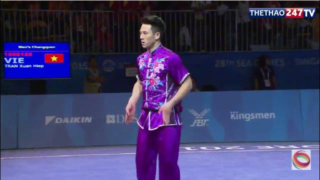 Video SEA Games 28: Bài thi Trường quyền nam của Trần Xuân Hiệp (Wushu)