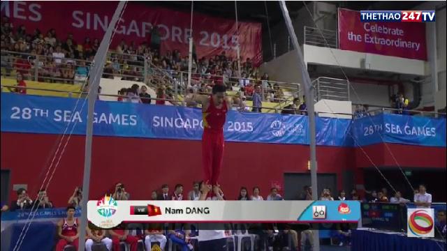 Video SEA Games 28: Đặng Nam giành HCV nội dung vòng treo (TDDC)