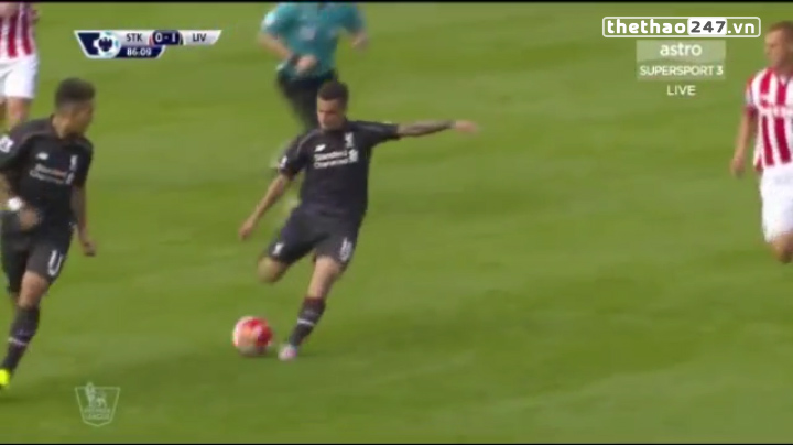 Video bàn thắng: Stoke City 0-1 Liverpool (Vòng 1 NHA 2015/2016)