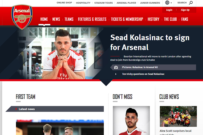 Trang chủ Arsenal chính thức thông báo tân binh đầu tiên