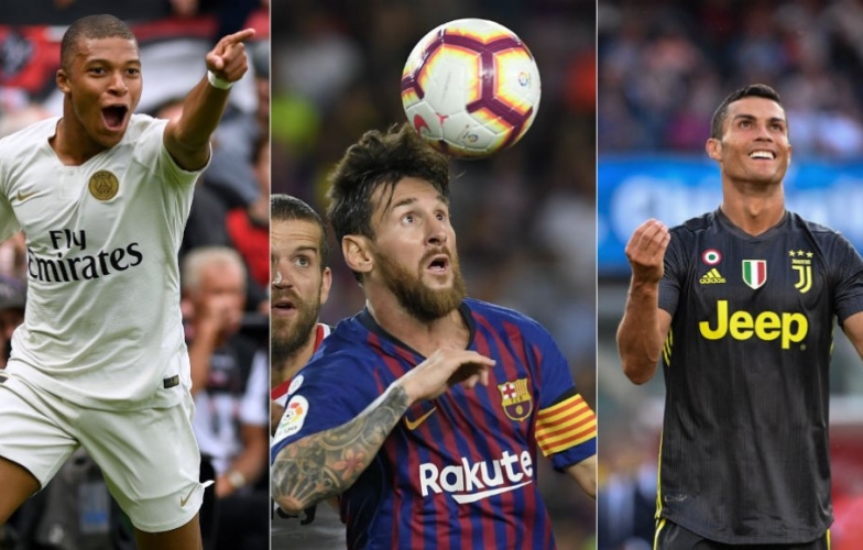 Danh hiệu Chiếc giày vàng 2018/19: Messi bỏ xa Mbappe và CR7