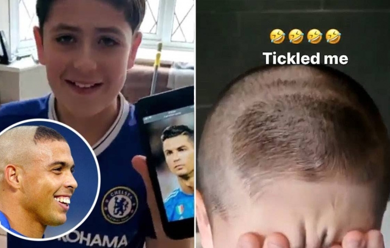 VIDEO: Con trai đòi cắt tóc kiểu CR7, bố cắt sang kiểu Ronaldo 'béo'