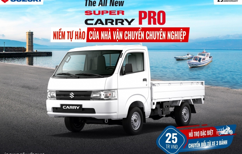 5 lý do khiến “Vua xe tải nhẹ' Super Carry Pro của Suzuki là sự lựa chọn hàng đầu của nhiều khách hàng