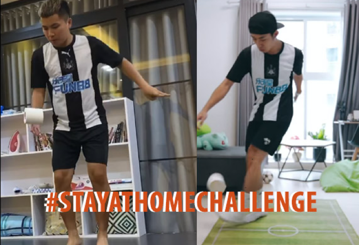 Youtuber triệu view Đỗ Kim Phúc và nhà vô địch Tungage tham gia trào lưu 'Đập tan buồn chán' trong giới túc cầu