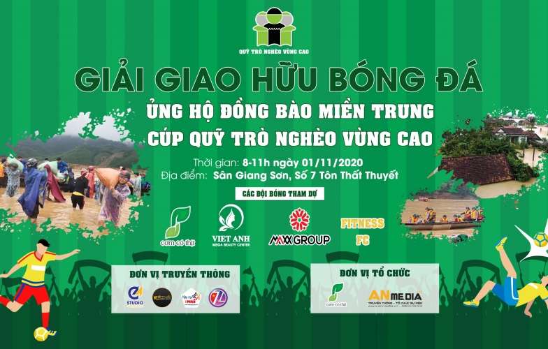 Ca sĩ Duy Khoa tổ chức giải bóng đá ủng hộ đồng bào miền Trung