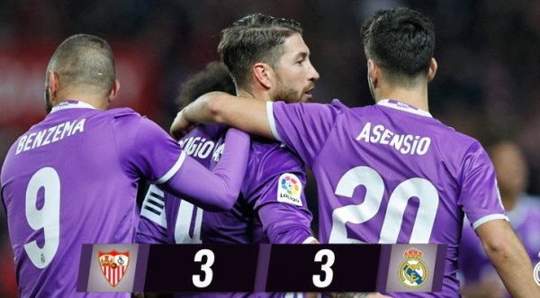 Highlights: Sevilla 3-3 Real Madrid (Cup nhà Vua TBN)