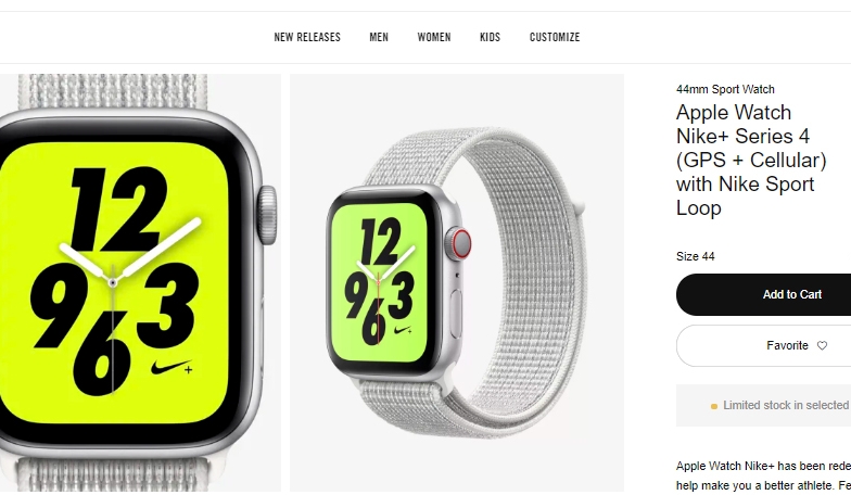Apple Watch 4 phiên bản thể thao Nike+ giảm giá tới 100 USD