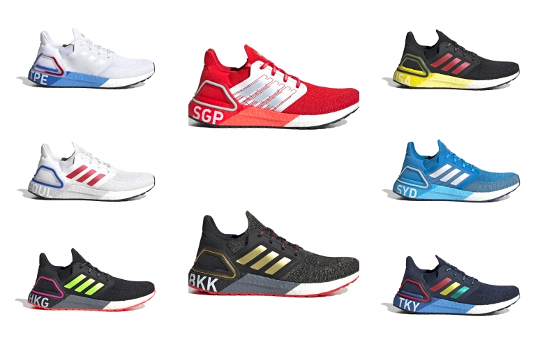 Adidas ra mắt 8 đôi UltraBoost 20 với 8 thành phố