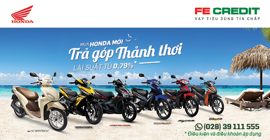 Mua Honda mới - trả góp thảnh thơi