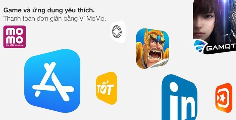 Sử dụng Ví Điện tử MoMo để thanh toán các dịch vụ của Apple tại Việt Nam