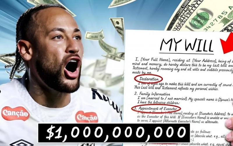 Neymar bất ngờ nhận di chúc thừa kế 1 tỷ USD từ người lạ