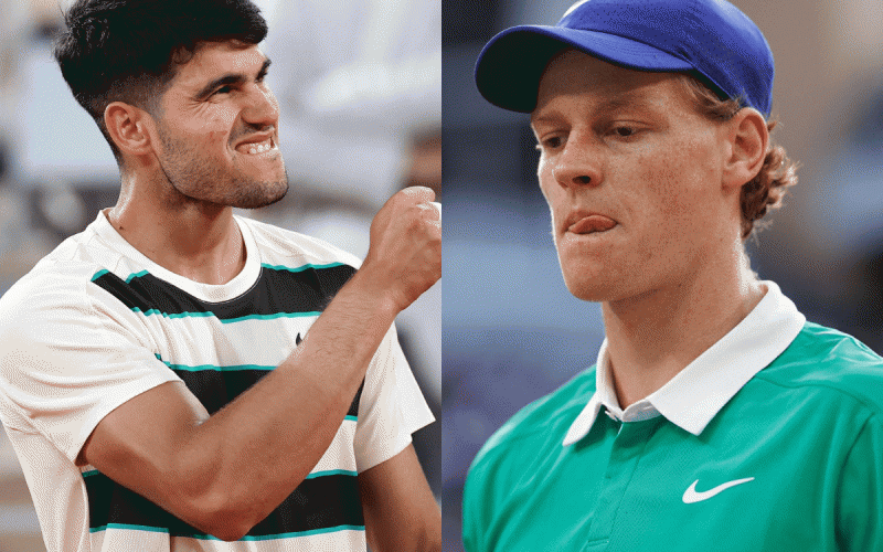 Trực tiếp tennis Carlos Alcaraz 0-1 Jannik Sinner: Giằng co kịch tính