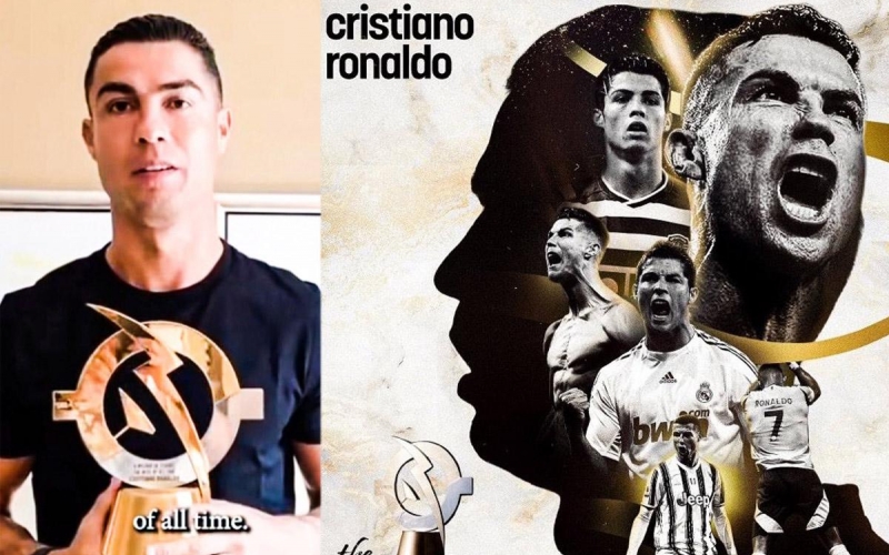 Ronaldo nhận giải 'Cầu thủ xuất sắc nhất mọi thời đại'