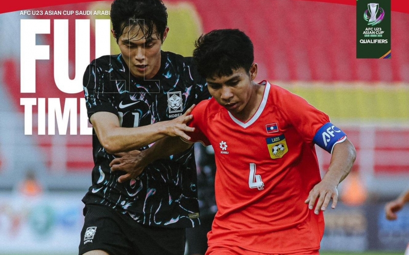 Thắng đậm Lào 7-0, U23 Hàn Quốc cầm chắc vé đi tiếp