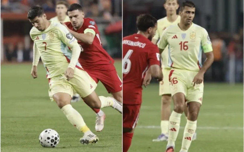Morata ghi điểm với cử chỉ đặc biệt dành cho Rodri