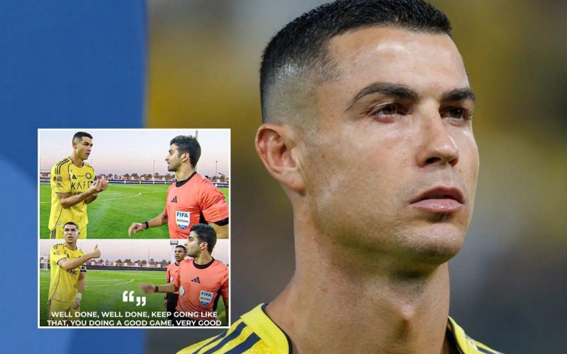 Không chỉ ghi bàn, Ronaldo phản ứng lạ gây chú ý với trọng tài