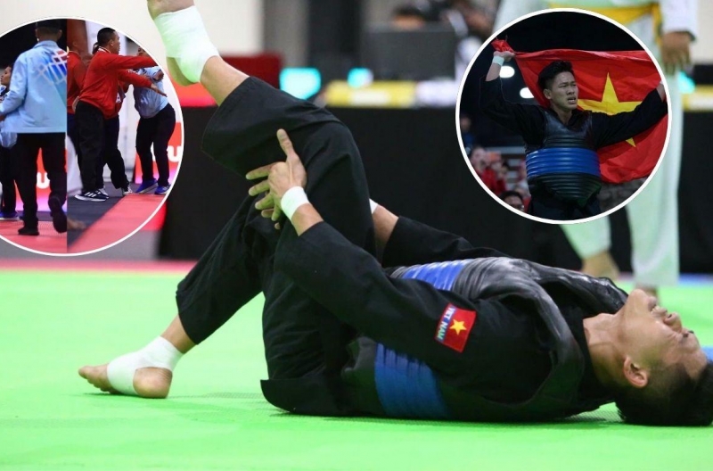 Ban huấn luyện vượt rào lao vào sân, bức xúc khi VĐV Việt Nam bị xử ép