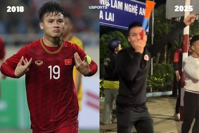 Hình ảnh Quang Hải đi bão gây sốt mạng xã hội