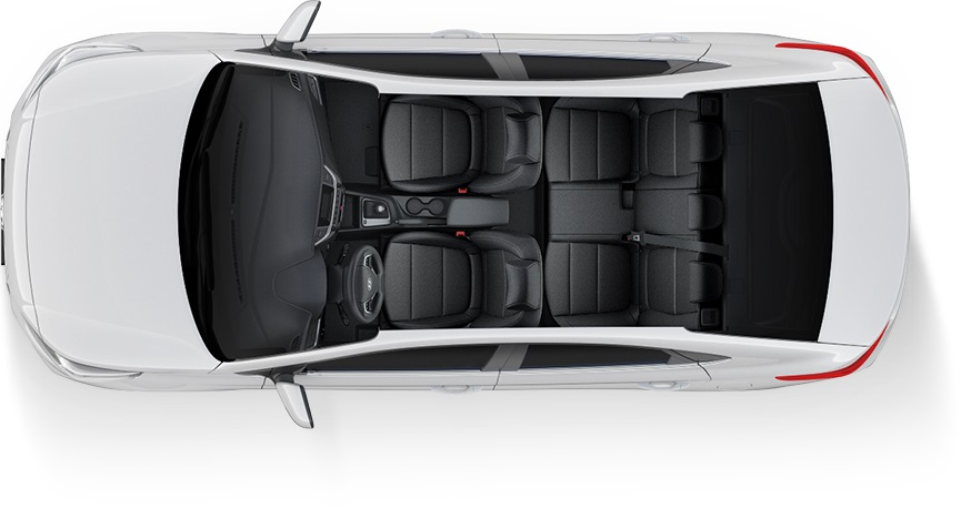 Hệ thống ghế ngồi nỉ tiêu chuẩn trên Hyundai Accent