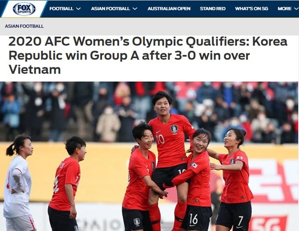 fox sport chau a nu viet nam nu han quoc