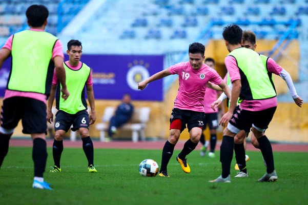 ha noi fc da tap 15/2 quang hai