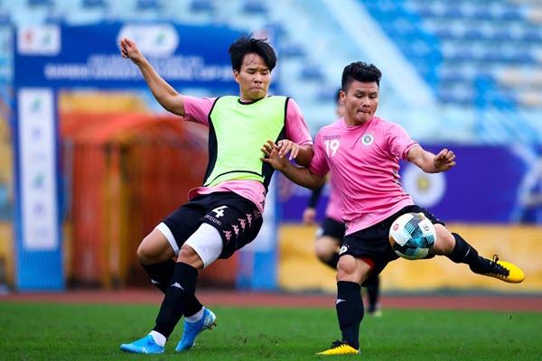 ha noi fc da tap 15/2 quang hai