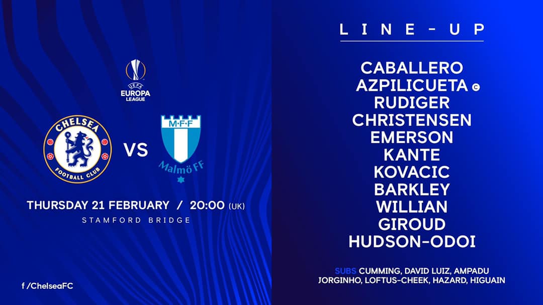 Chelsea vs Malmo, trực tiếp Chelsea vs Malmo, link trực tiếp Chelsea vs Malmo, Chelsea, Malmo, Europa League