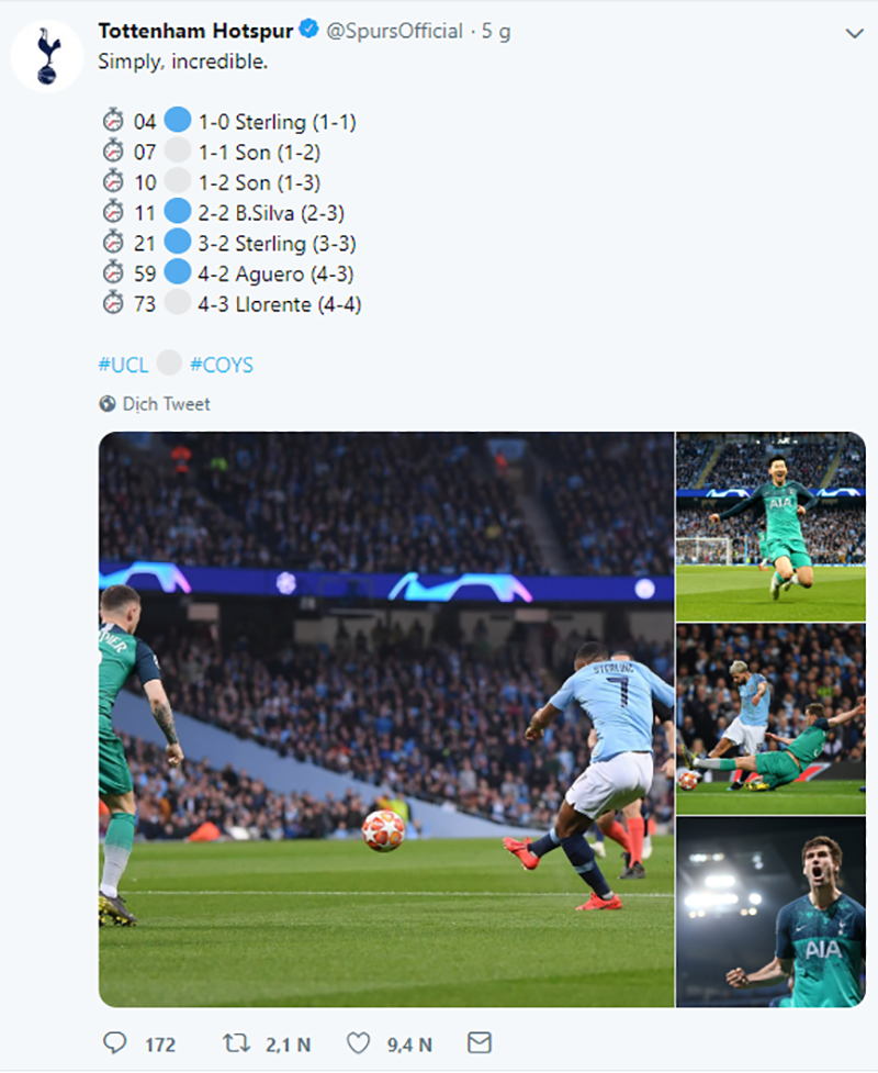 man city 4-3 tottenham, champions league, tứ kết c1, tứ kết champions league, VAR, man city vs tottenham