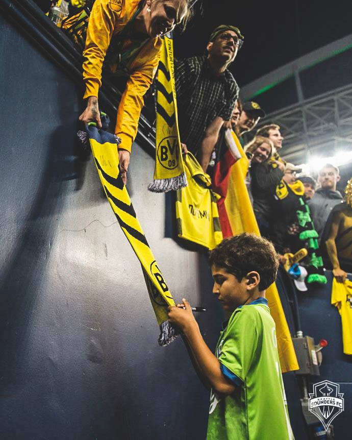 Bheem Goyal, cậu bé 8 tuổi mắc ung thư, Seattle Sounders, Dortmund vs Seattle Sounders