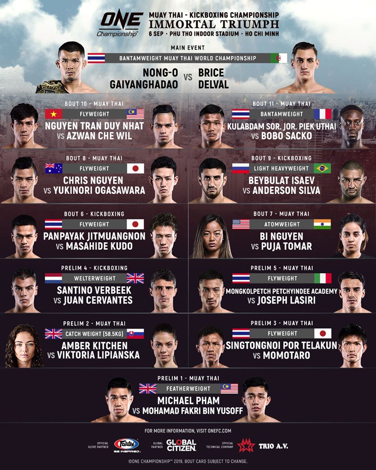 ONE Championship, trực tiếp ONE Championship, ONE, Việt Nam, Nguyễn Trần Duy Nhất, Bi Nguyễn, ONE: IMMORTAL TRIUMPH