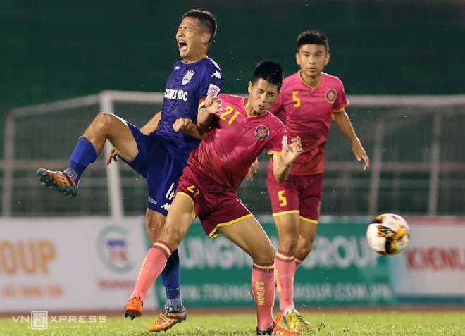 Sài Gòn FC,HLV Hữu Thắng,v-league,u20 việt nam, trung vệ Trần Đình Trọng,HLV Đức Thắng,u23 việt nam, clb sài gòn