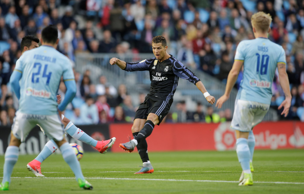 Ronaldo,Cristiano Ronaldo, cr7,la liga, real madrid,Celta Vigo,ronaldo lập kỷ lục,kỷ lục của ronaldo, celta vigo 1-5 real madrid