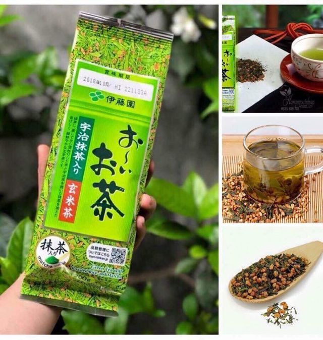 giảm cân, trà gạo lứt, gạo lứt rang, bụng phẳng